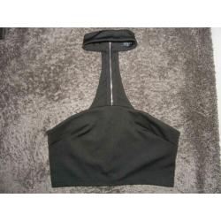Korte strapless haltertop Eight maat M