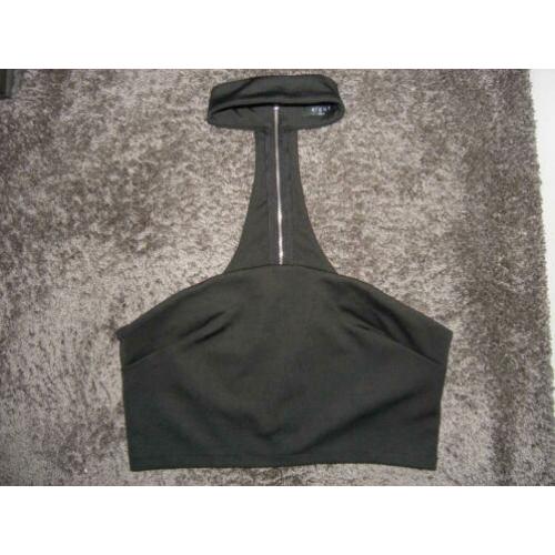 Korte strapless haltertop Eight maat M