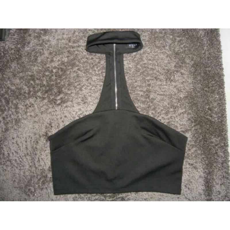 Korte strapless haltertop Eight maat M