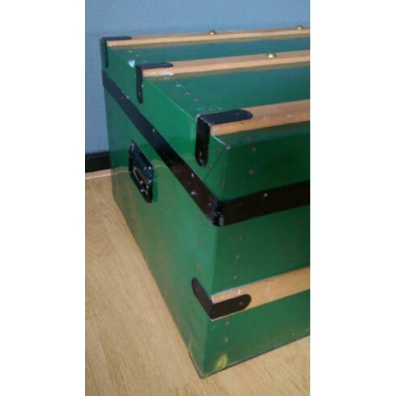 Hutkoffer, antiek 80x33x45 cm Groen