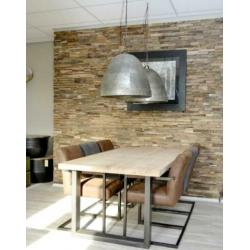 -trendy wandpanels- teakhout. plakken en klaar!