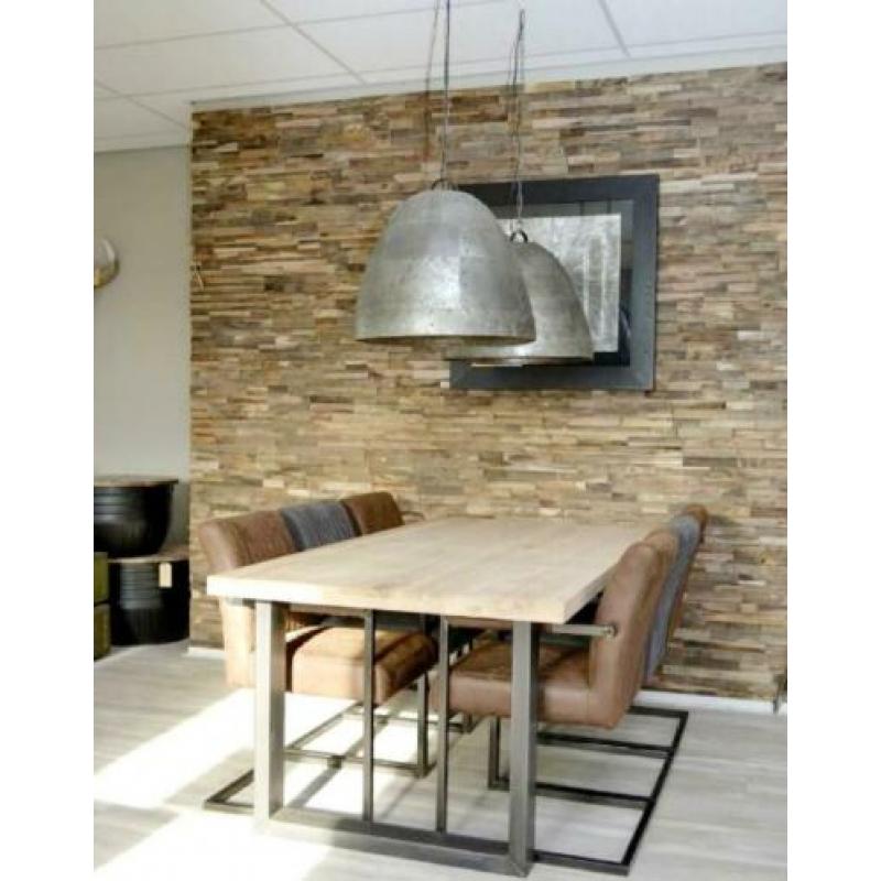 -trendy wandpanels- teakhout. plakken en klaar!