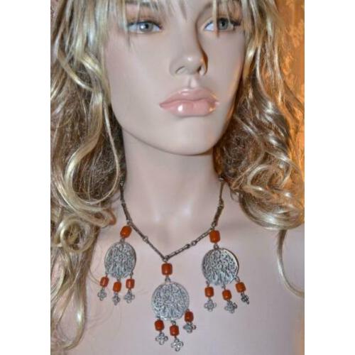 KETTING met 3 bohemian hangers