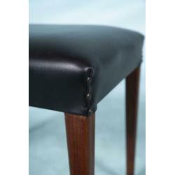 Vintage teakhouten voetenbankje jaren 50 l kruk stool