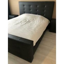 Boxspring leer 200x180