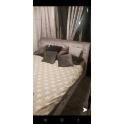Eric kuster velours bed boxspring 180x 200 zonder matrassen