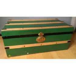 Hutkoffer, antiek 80x33x45 cm Groen