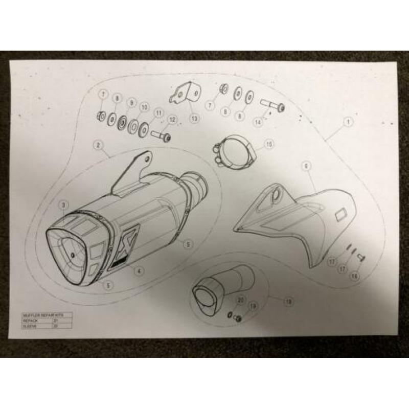 Akrapovic uitlaat demper Yamaha YZF-R1 YZFR1 R1 M 2020 RN65