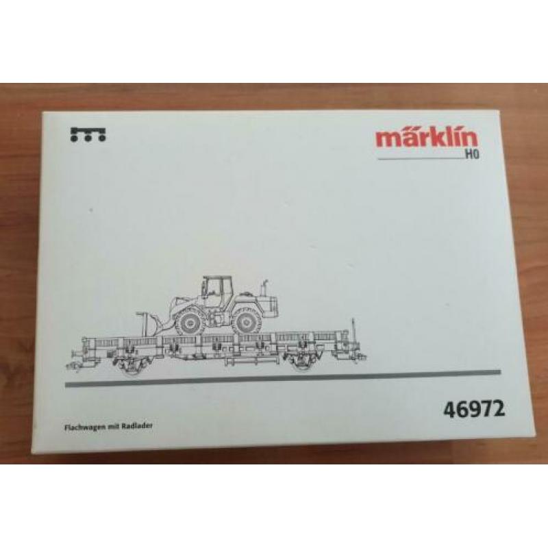Märklin H0 46972 - Platte wagen met bulldozer