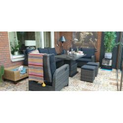 Lounge set Wicker antraciet