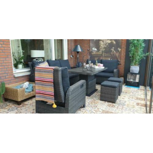 Lounge set Wicker antraciet