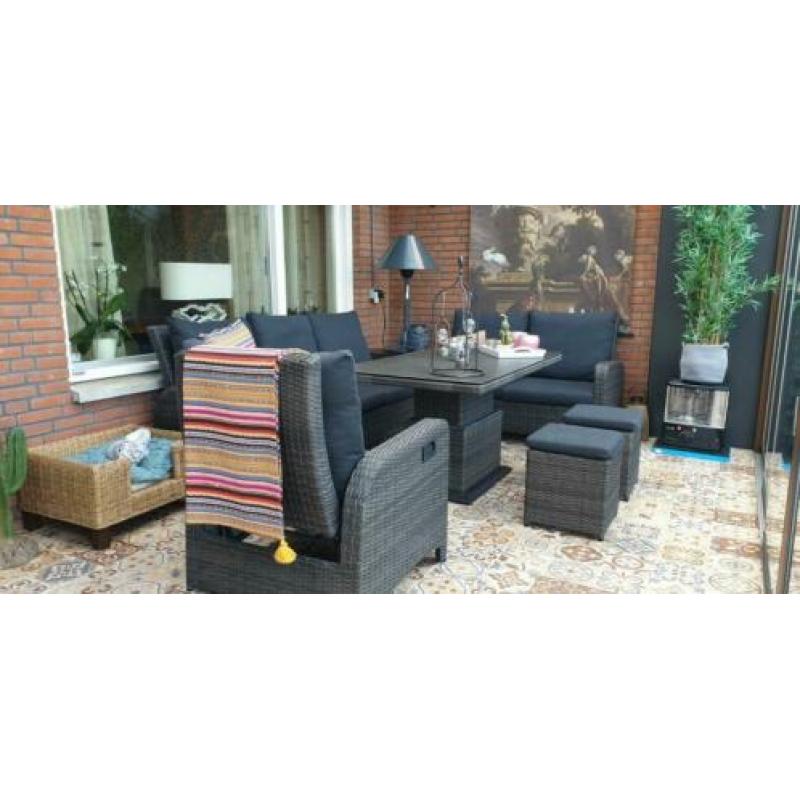 Lounge set Wicker antraciet