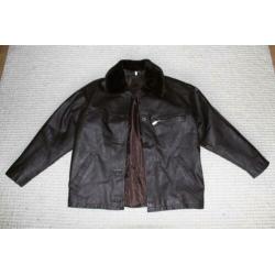 Warme Leren Casuals Jas (M) winterjas