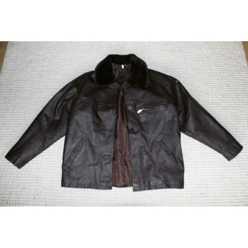 Warme Leren Casuals Jas (M) winterjas