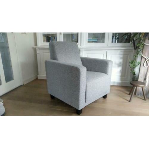 Fauteuil, grijs stof