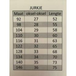 Jurkje met eenhoorn (ook lange mouw mogelijk) maat 92