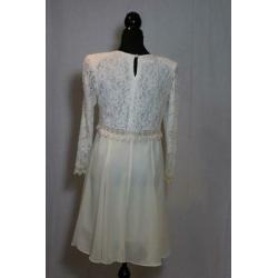 Vintage jurk wit met kant trouwjurk maat 36 38 NIEUW