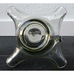 Glazen hengselschaal vaas glas mondgeblazen