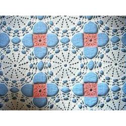 Sprei 2persoons - Brocant handwerk - gebroken wit met roze