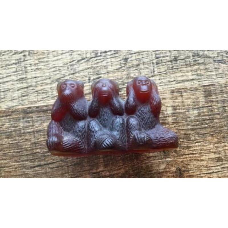 Antiek vintage glas czech mosa dieren +