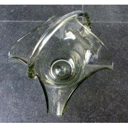 Glazen hengselschaal vaas glas mondgeblazen