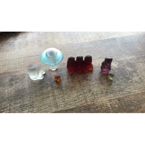 Antiek vintage glas czech mosa dieren +