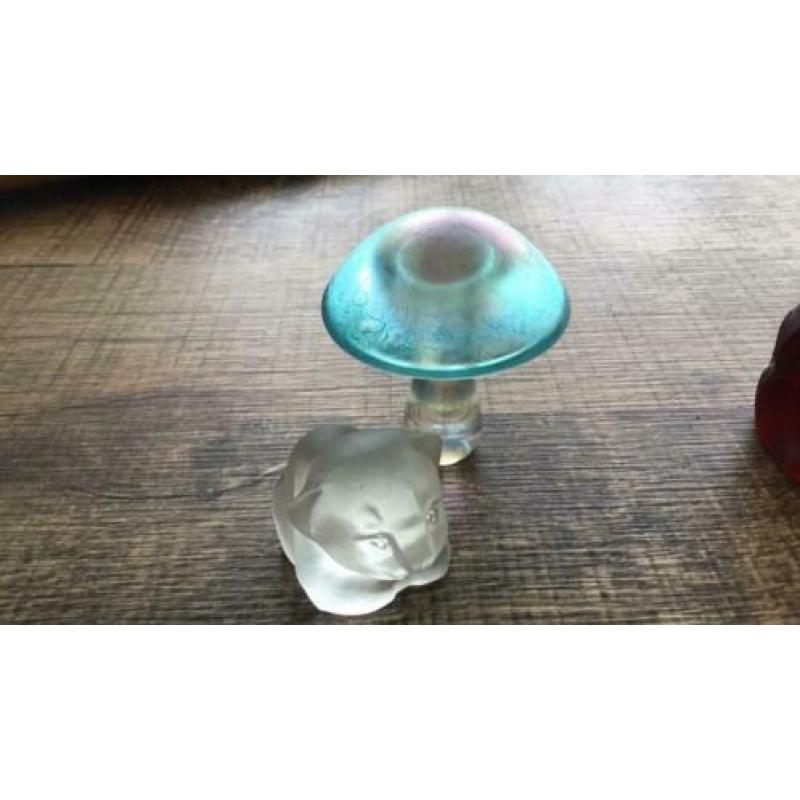Antiek vintage glas czech mosa dieren +