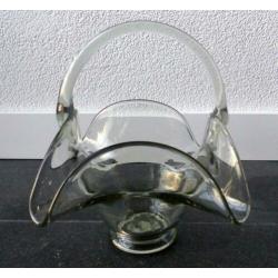Glazen hengselschaal vaas glas mondgeblazen