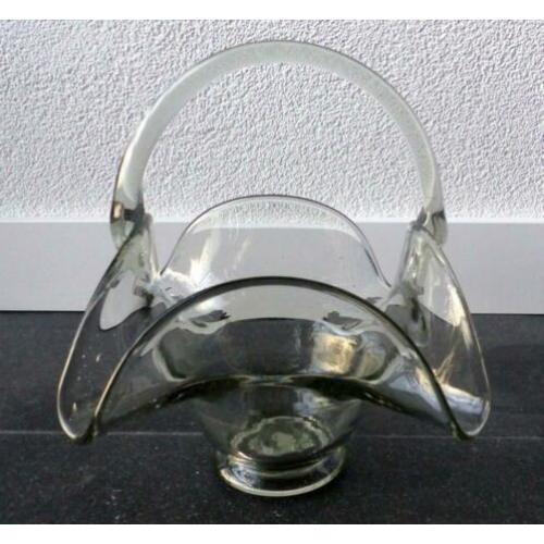 Glazen hengselschaal vaas glas mondgeblazen