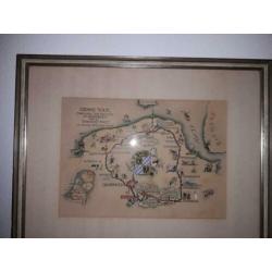 AQUAREL TEKENING van de PROVINCIE GRONINGEN uit 1950 i.z g.s