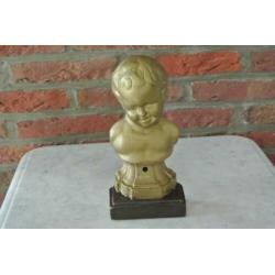 Antiek Beeld Gietijzer ( Goud-kleurig) Torso van Kind