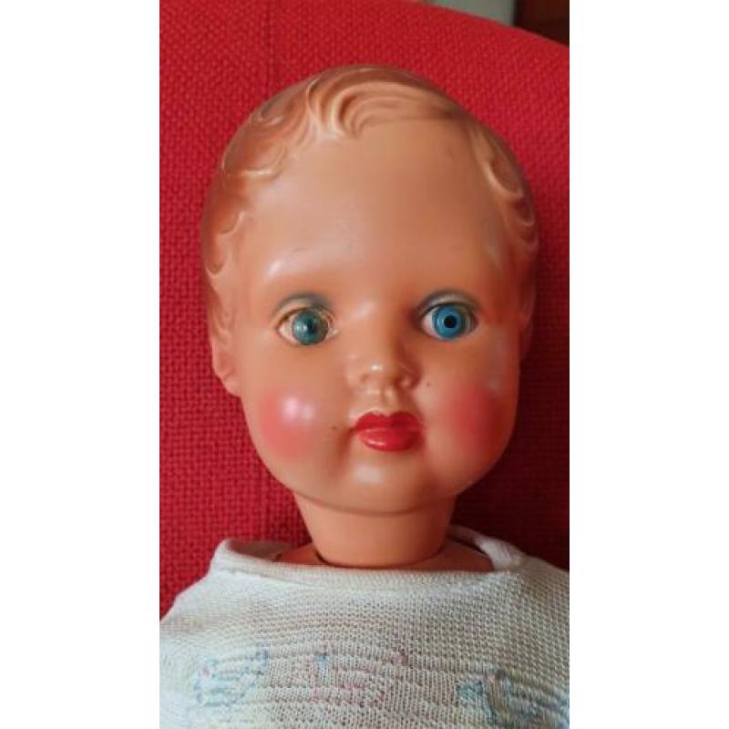 Vintage grote pop 60 cm met elastiek