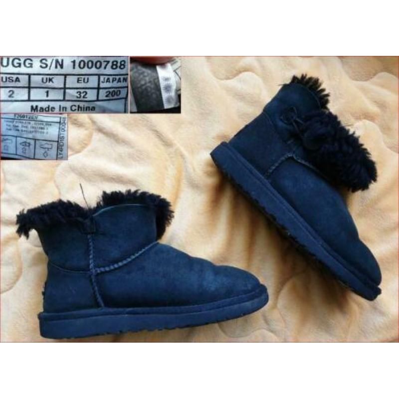 UGG antraciet enkellaarsjes maat 32- origineel