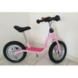 Puky roze loopfiets handrem luchtbanden standaard (zgan)