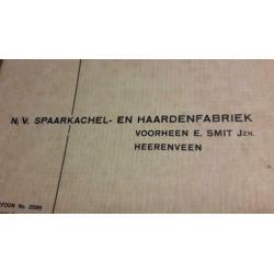 Kachels 1942, w.h. gispen, heerenveen, catalogus.