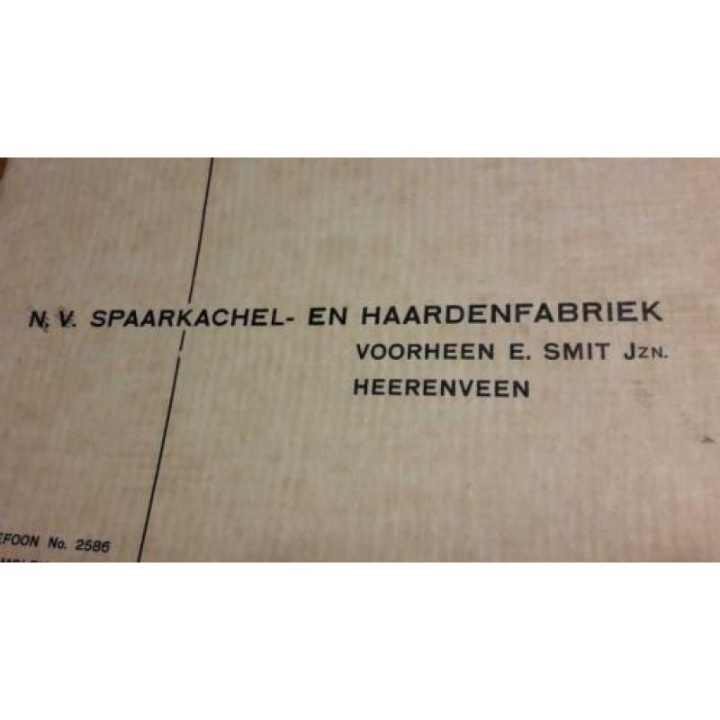 Kachels 1942, w.h. gispen, heerenveen, catalogus.
