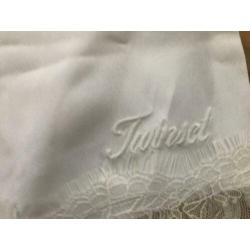 TWIN SET witte blouse met crème kant maat 164