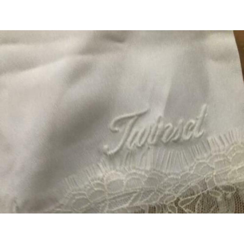 TWIN SET witte blouse met crème kant maat 164