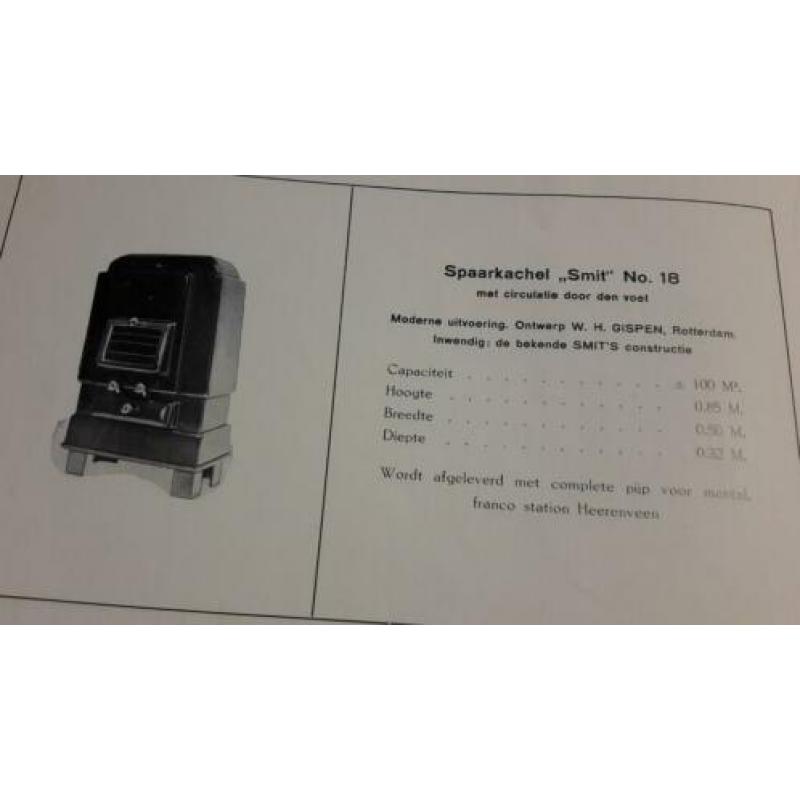 Kachels 1942, w.h. gispen, heerenveen, catalogus.