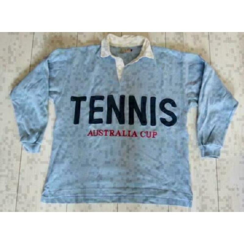 River Woods blauwe sweater maat S tennis Australia cup
