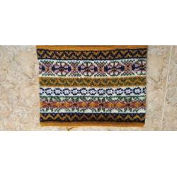 T.k. dames col/sjaal. Hand gebreid met fair isle motieven
