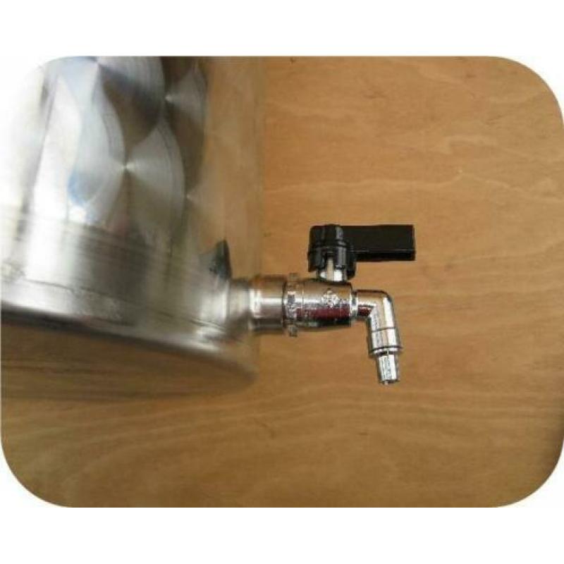 Brouwvat van 50 liter met deksel en ontluchting, inox, RVS