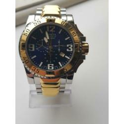 INVICTA RESERVE EXCURSION QUARTZ WATCH goud zilver band xxl