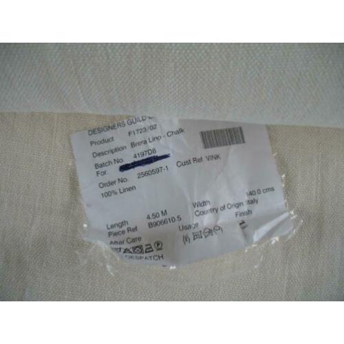 STOF VOOR DESIGN: Designers Guild Brera creme meubelstoffen