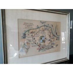 AQUAREL TEKENING van de PROVINCIE GRONINGEN uit 1950 i.z g.s
