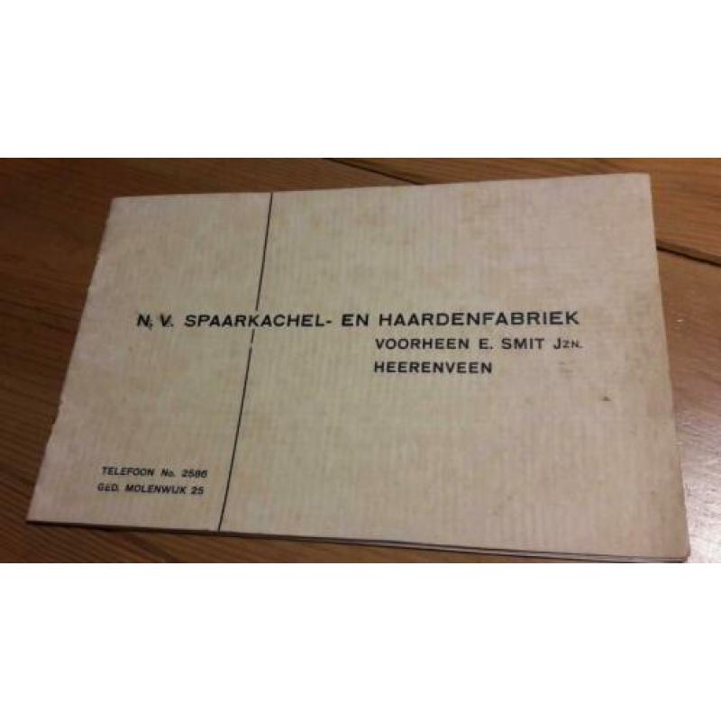 Kachels 1942, w.h. gispen, heerenveen, catalogus.