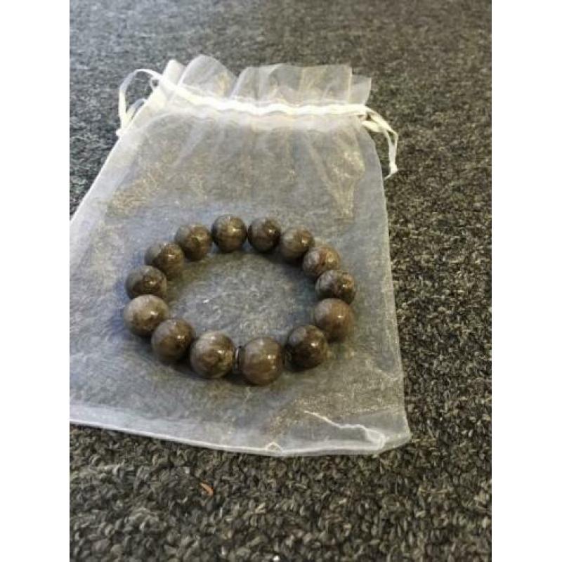 Oorbellen / zilver / labradoriet/ nieuw