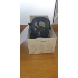 Gasmasker P3 met breed zichtveld, beter dan ffp3 mondkapjes.