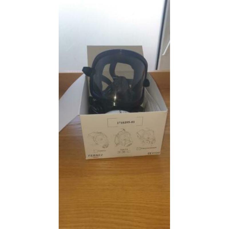 Gasmasker P3 met breed zichtveld, beter dan ffp3 mondkapjes.