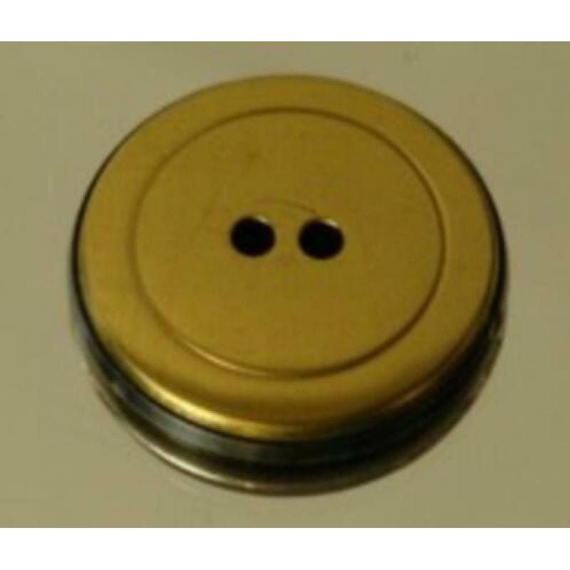 Vintage metaal knoop nr M1395 zilver-zwart